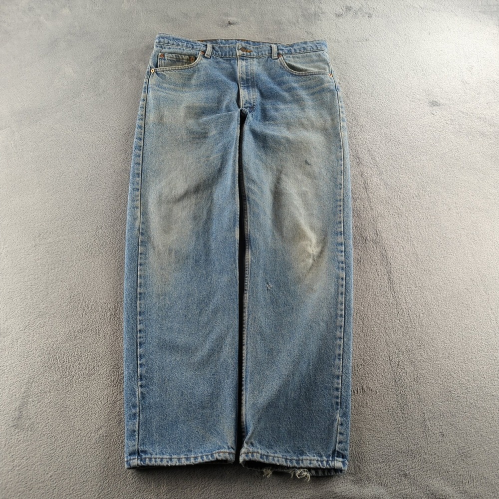 Vintage 1991 Levis Jeans Mens 38x31 (Fits 36x30) Blue 505 Distressed Made in USA